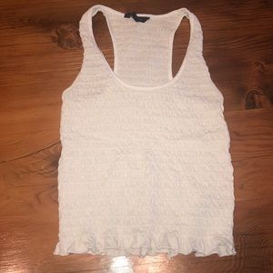 White American Eagle Ribbed Tank Top
